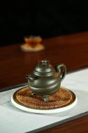 《三足龍泉》宜興紫砂壺工藝美術師純手工民國綠泡茶壺創新壺茶具