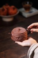 《雙龍石鼓》宜興工藝美術師手工紫砂壺創新壺全手工段泥泡茶壺