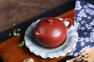 《西施壺》宜興助理工藝美術師手工紫砂壺大紅袍料茶壺西施茶具