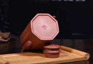 《八卦》宜興高級(jí)工藝美術(shù)師手工紫砂壺清水泥料茶壺茶具