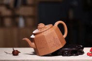 《八方來(lái)財(cái)》宜興紫砂壺工藝美術(shù)師手工金降坡泥泡茶壺茶具八方