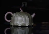 《荷葉》宜興名家紫砂壺工藝美術(shù)師手工民國綠，紫泥功夫茶具茶壺家用