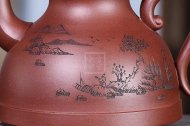 《酒壺》工藝美術師手工家底槽青紫砂壺系列收藏茶壺