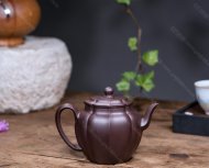 國(guó)工周云新作【菱花宮燈】原礦老紫泥25