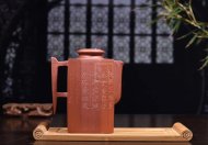 《八卦》宜興高級(jí)工藝美術(shù)師手工紫砂壺清水泥料茶壺茶具