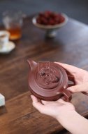 《望子成龍》宜興紫砂壺底槽青純手工工藝美術(shù)師泡茶壺特價茶具