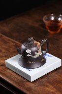 《龍鳳呈祥》宜興紫砂壺高級(jí)工藝美術(shù)師手工茶壺茶具稀有是黃泥創(chuàng)新壺