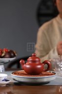 《大度》宜興紫砂壺工藝美術師原礦掇球紫砂茶具大紅袍壺