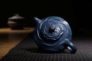 《風卷葵套具》宜興純工藝美術師全手工紫砂壺天青泥壺茶壺風卷葵茶具