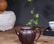 國(guó)工周云新作【菱花宮燈】原礦老紫泥25