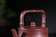 《新竹提梁》紫砂茶具茶壺工藝美術師純手工新竹提梁底槽青