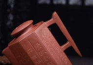 《八卦》宜興高級(jí)工藝美術(shù)師手工紫砂壺清水泥料茶壺茶具