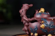 《多子多?！芬伺d紫砂壺高級工藝美術師純手工底槽青中壺茶具泡茶壺創(chuàng)新壺