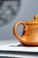 《禪悟》宜興紫砂壺工藝美術師手工黃金段竹茶壺茶具