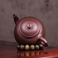 《笠帽》宜興紫砂壺工藝美術師純手工全底槽青泡茶壺茶具