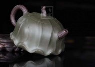 《荷葉》宜興名家紫砂壺工藝美術(shù)師手工民國綠，紫泥功夫茶具茶壺家用