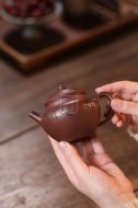 《鏡圓》宜興紫砂壺實力派名家手工文革紫泥