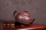 《笠帽》宜興紫砂壺工藝美術師純手工全底槽青泡茶壺茶具