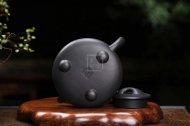 《景舟石瓢》宜興紫砂壺助理工藝美術師手工黑料石瓢茶壺茶具